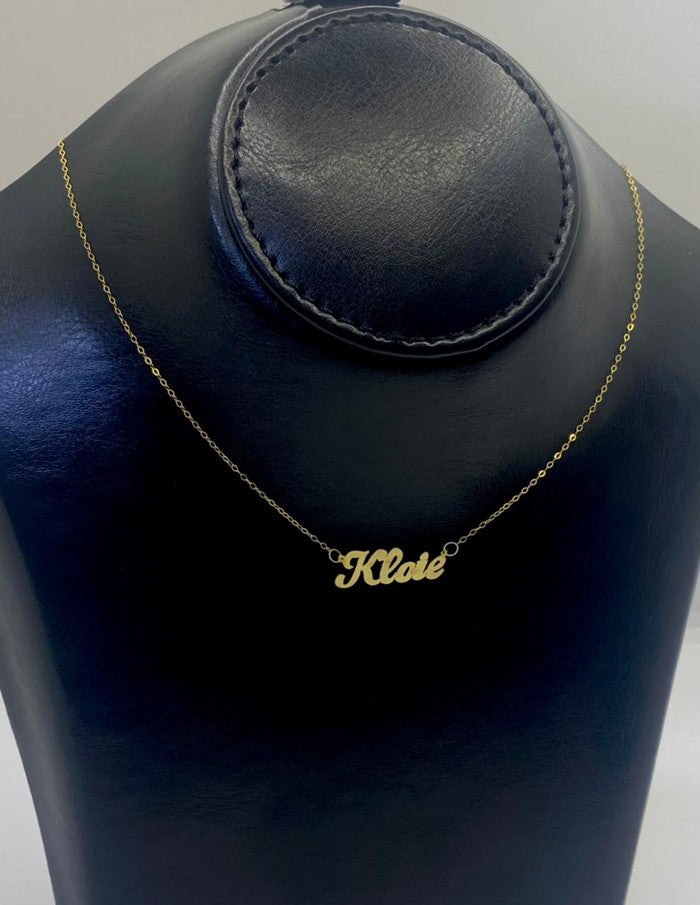 18K Real Saudi Gold Name Pendant Necklace 196 ‚Äì Unique Mark in Gold Necklace for Women - Embellish Gold