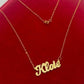 18K Real Saudi Gold Name Pendant Necklace 196 ‚Äì Unique Mark in Gold Necklace for Women - Embellish Gold