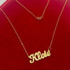 18K Real Saudi Gold Name Pendant Necklace 196 ‚Äì Unique Mark in Gold Necklace for Women - Embellish Gold