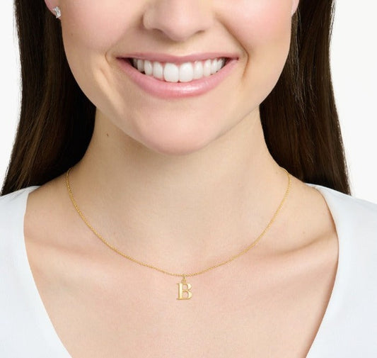 18K Real Saudi Gold Letters B Necklace 168 - Embellish Gold
