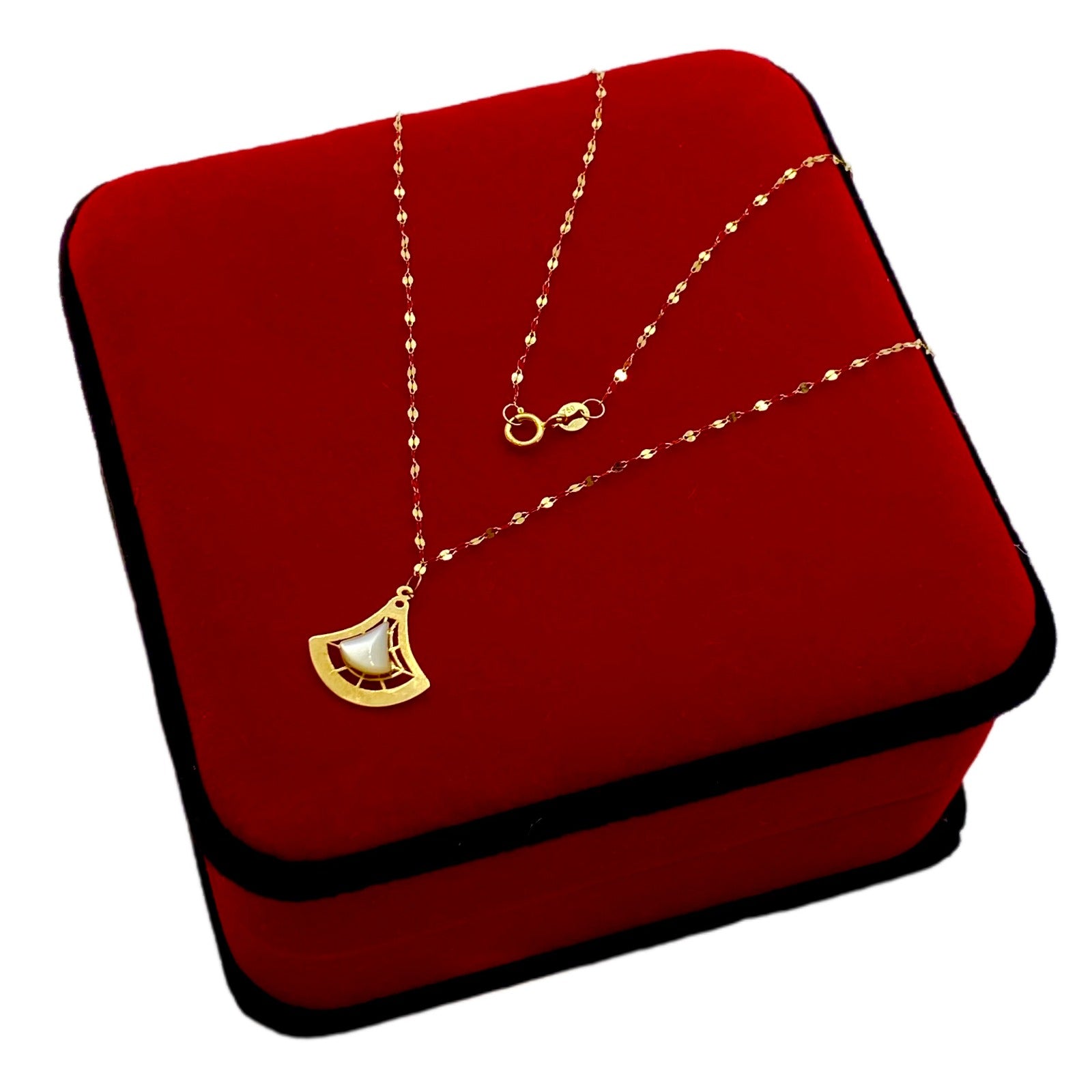 18K Real Gold White Droplet Necklace - Embellish Gold