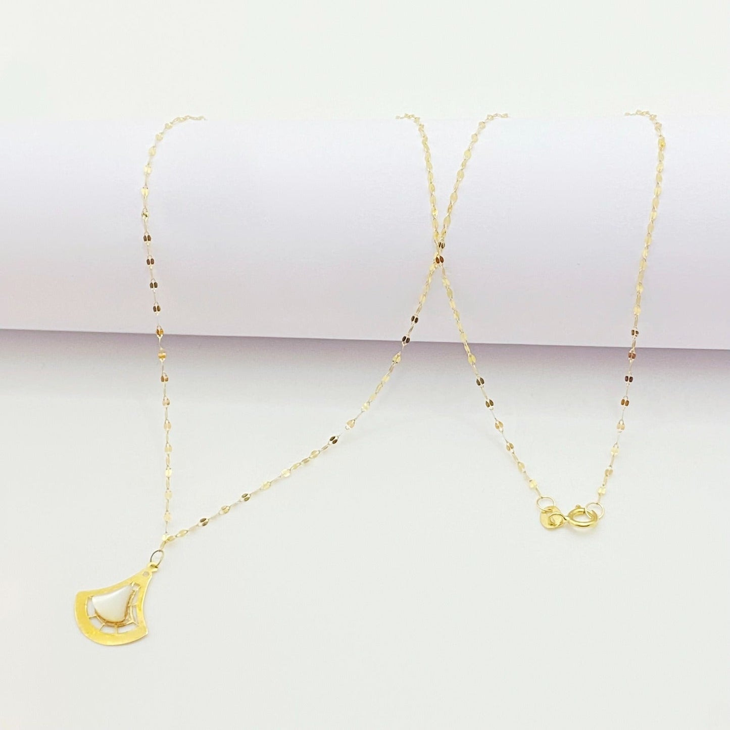 18K Real Gold White Droplet Necklace - Embellish Gold