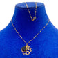 18K Gold 8 heart with black stone - Embellish Gold