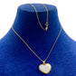 18k Real Gold Sea shell Heart with box chain - Embellish Gold
