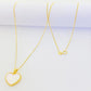 18k Real Gold Sea shell Heart with box chain - Embellish Gold