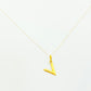 18K Real Gold V Necklace
