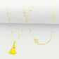 18K Real Gold  Ribbon Necklace - Embellish Gold