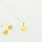18K Real Gold VC Box Necklace And Earring Set - Embellish Gold