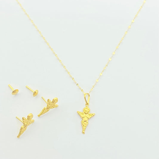 18k Gold Jesus Jewelry Set