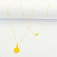 18K Real Gold Button Necklace - Embellish Gold