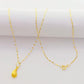18K Real Gold Tear Drop Necklace - Embellish Gold