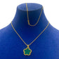 Green Star Necklace - Embellish Gold