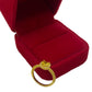 18k Gold Super Light Hollow Sugar Cube Ring