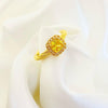 18k Gold Super Light Hollow Sugar Cube Ring