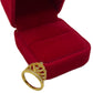 18k Gold Super Light Hollow Crown Stone Ring