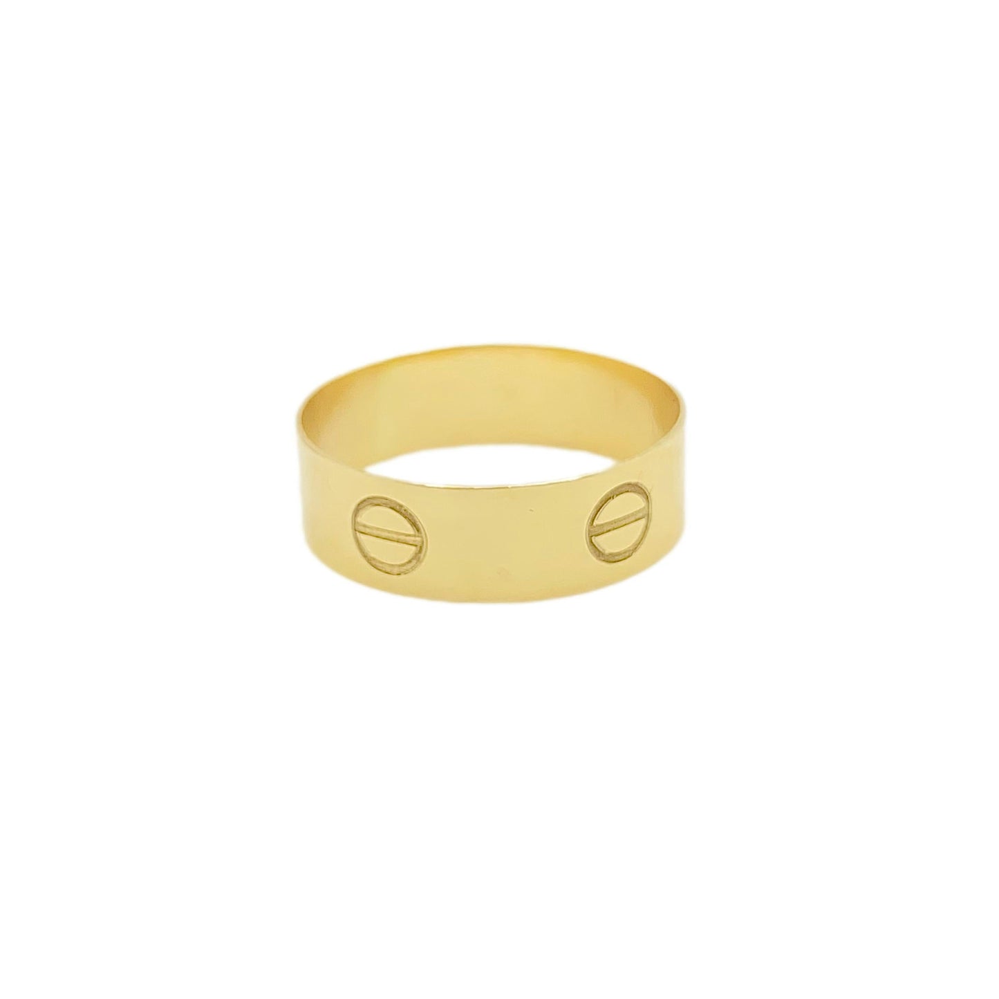 18k Gold Button Ring