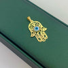 18k Hamsa Hand with Evil Eye Pendant