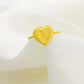 18k Gold Heart Vintage Ring