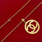 18k Gold Big CC Necklace