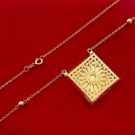 18k Gold Arabic Style Necklace