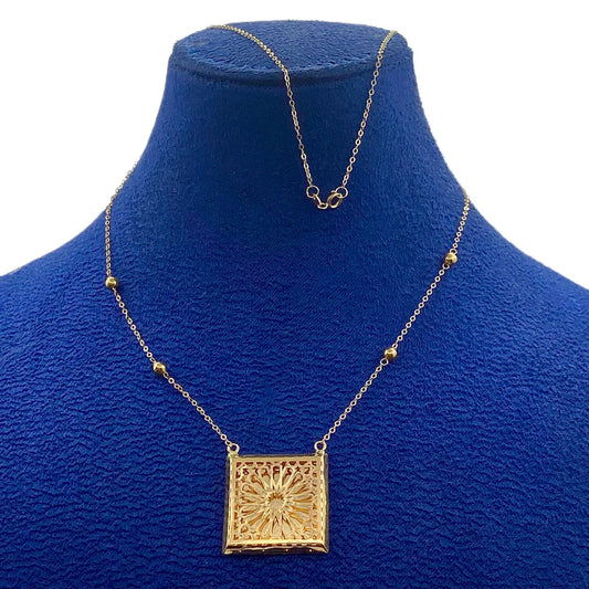 18k Gold Arabic Style Necklace