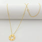 18k Gold Circle Button Necklace