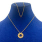 18k Circle Button Necklace