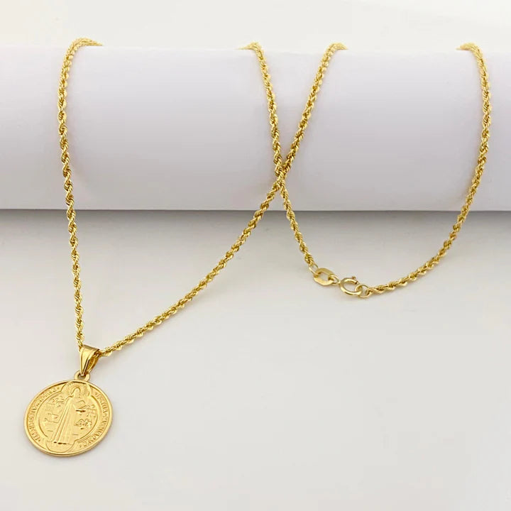 18k Gold Religious Necklace