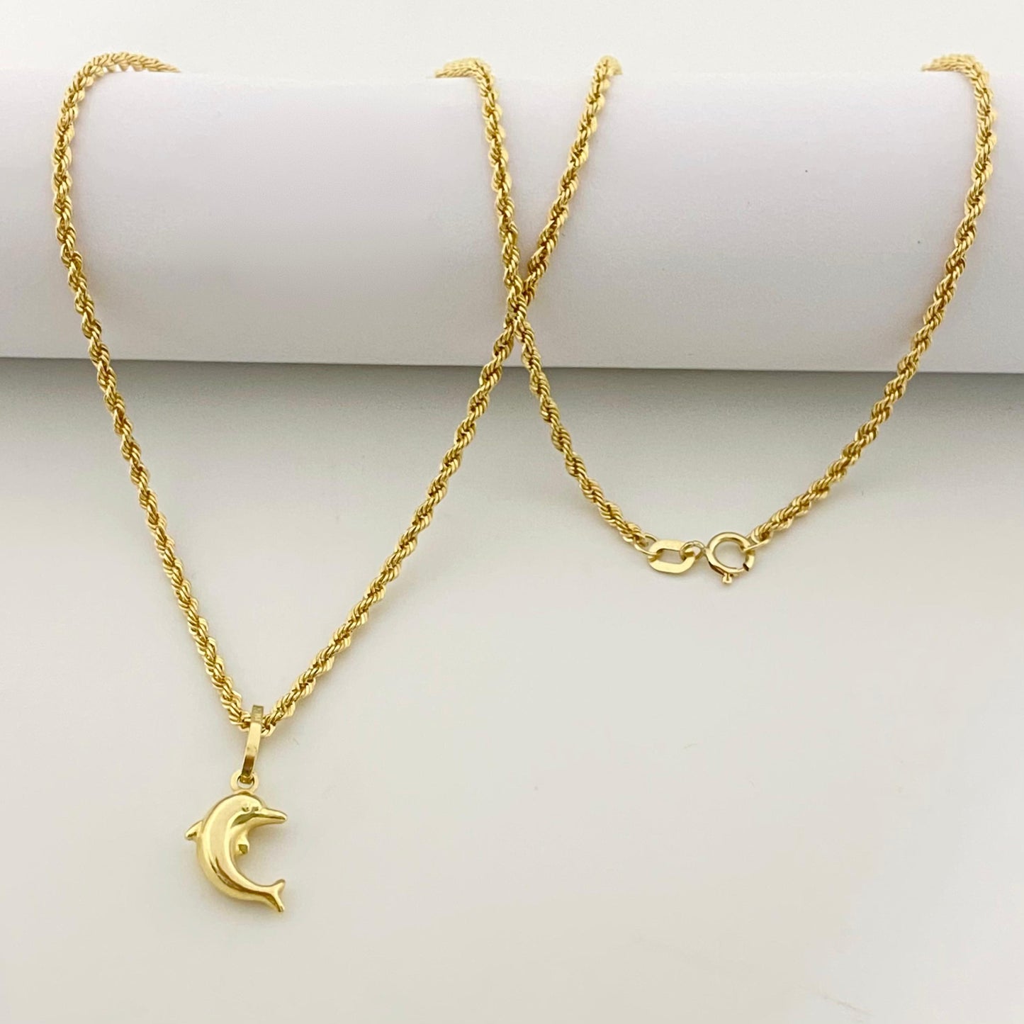 18k Gold Dolphin Necklace