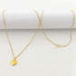 18k Gold Heart Stripe Necklace