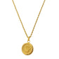 18k Gold Circle Crown Necklace