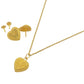18k Gold Heart Lines Jewelry Set