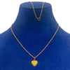 18k Gold Heart Lines Necklace