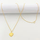 18k Gold Heart Lines Necklace