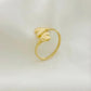 18k Gold Double Edge Heart Ring