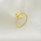 18k Gold Double Edge Heart Ring