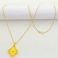 18k Gold Hallow Clover Necklace