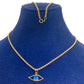 18k Gold Plain Amulet Necklace
