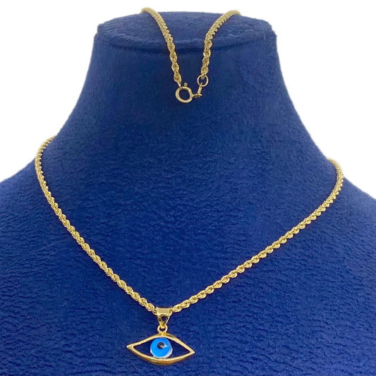 18k Gold Plain Amulet Necklace
