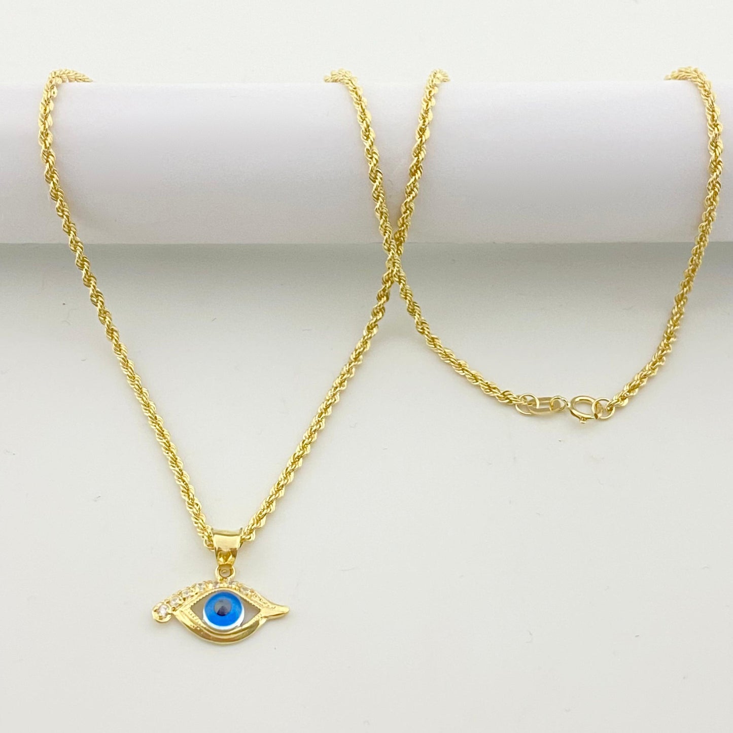 18k Gold Amulet Stone Necklace