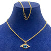 18k Gold Amulet Stone Necklace