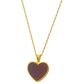 18k Gold Agate Heart Necklace