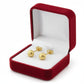 18k Gold Gleaming Ball Earrings