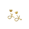 18k Gold Nail Stud Earrings