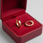 18k Gold Love Huggies Earrings