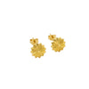 18K Real Gold Spiked Flower Earrings