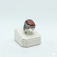 925 Silver Shaded Red Stone Ring