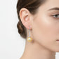 925 Silver Hanging Yellow Pearl Earrings