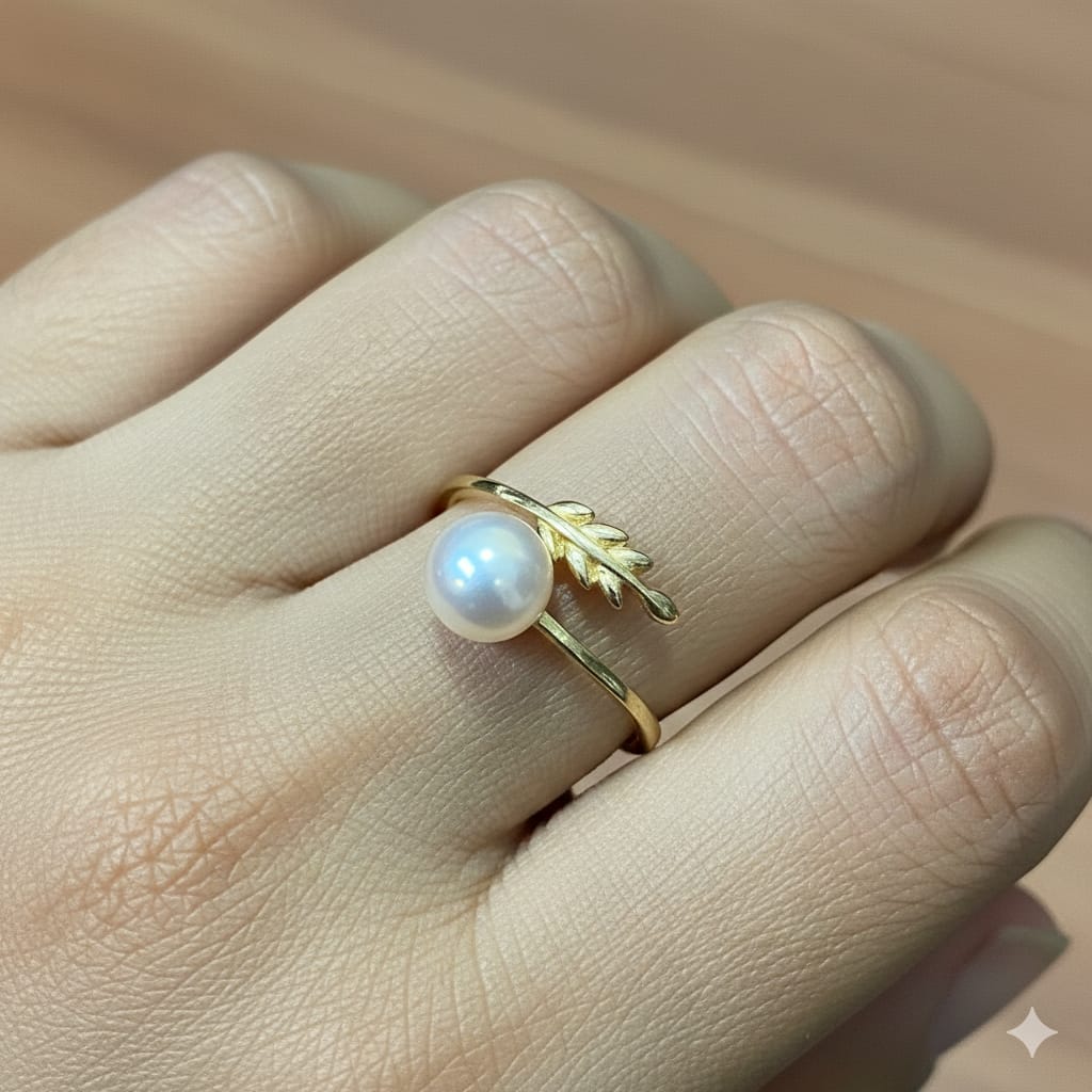 925 Silver White Pearl Ring