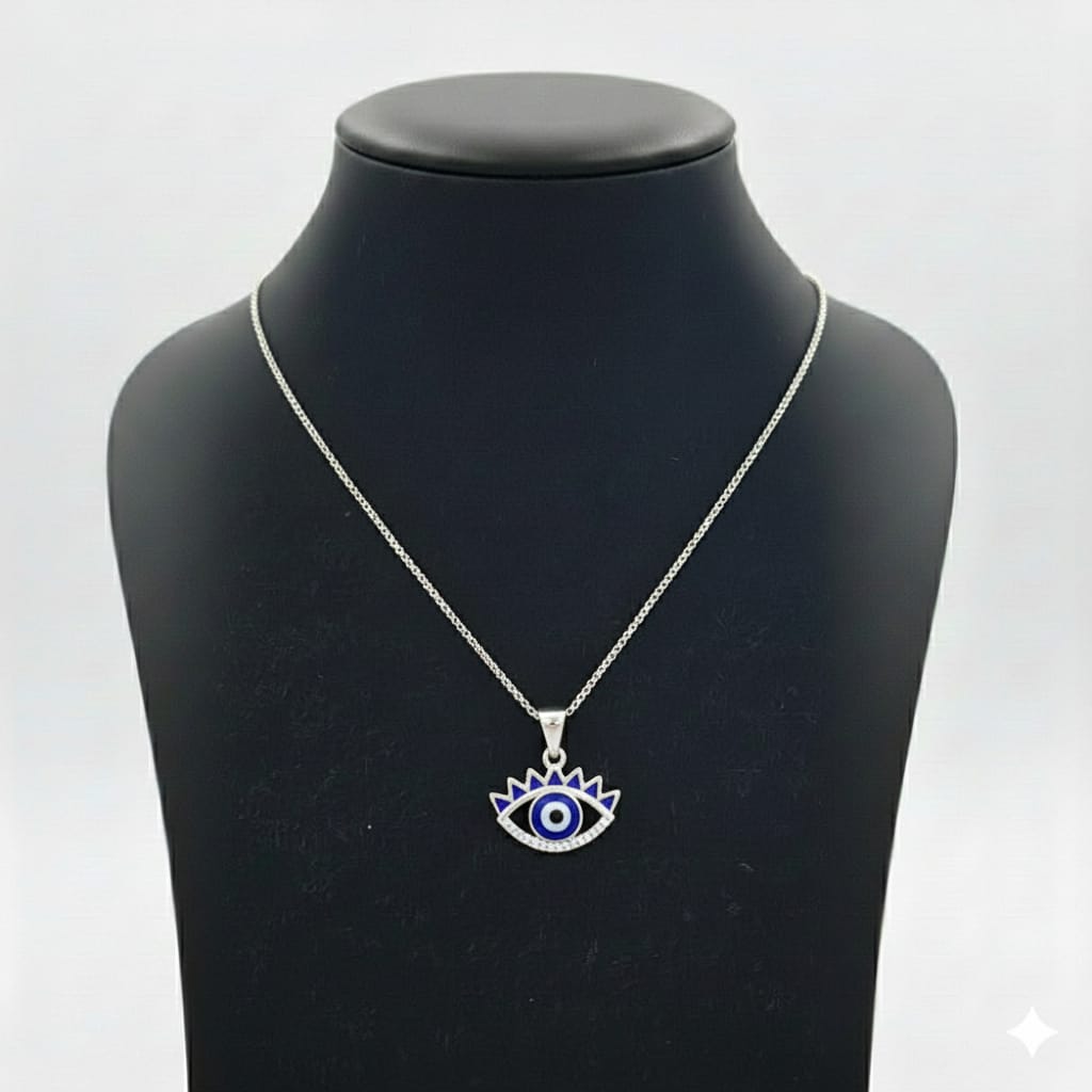 925 Silver Blue Evil Eye Necklace